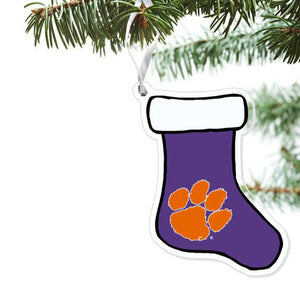 Clemson Acrylic Stocking Ornament