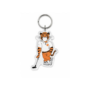 Clemson Acrylic Swinging Tiger Keychain