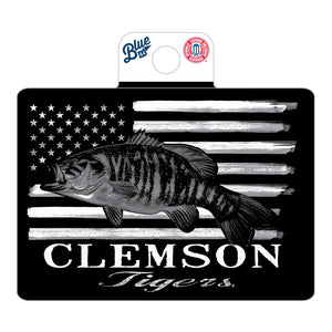 Clemson Adhesion Bass Sticker