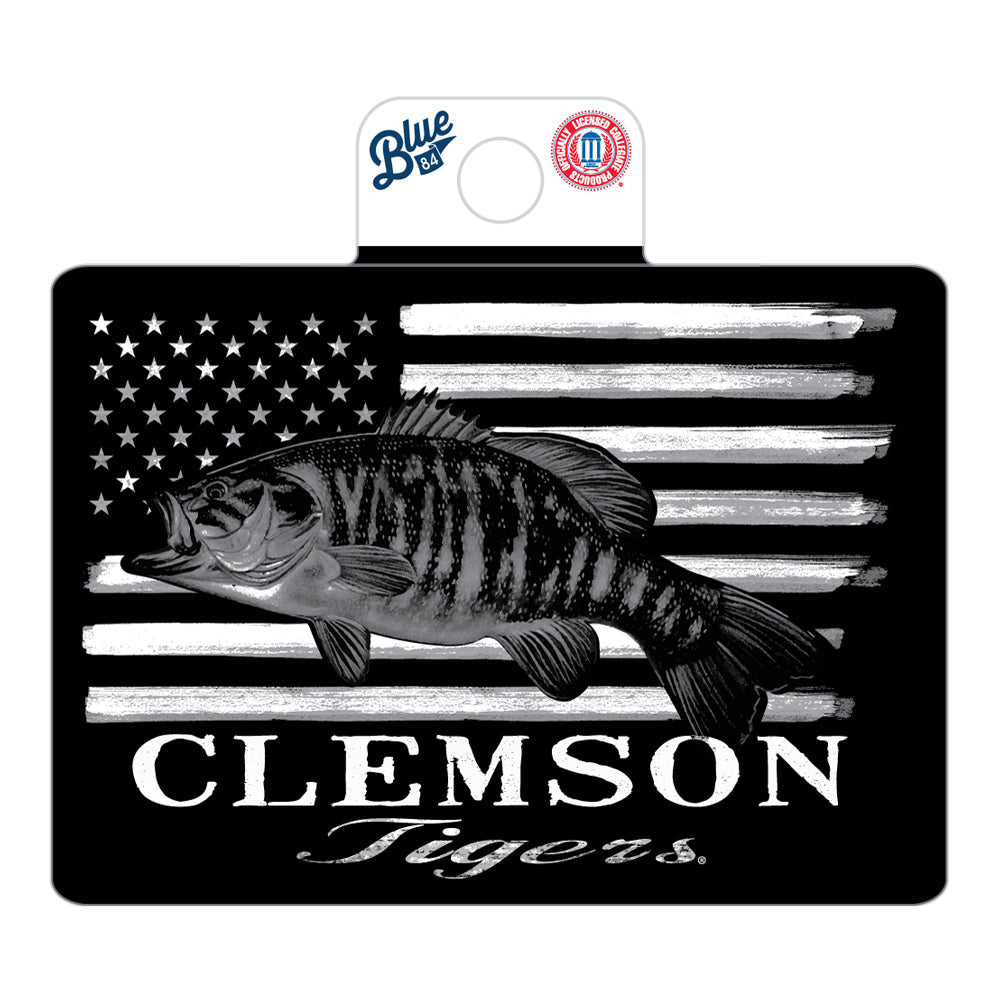 Clemson Adhesion Bass Sticker