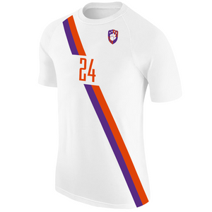 Clemson Adult Soccer Jersey - WHITE