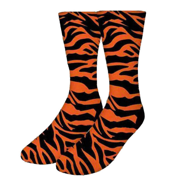Clemson Adult Tiger Stripe Print Socks