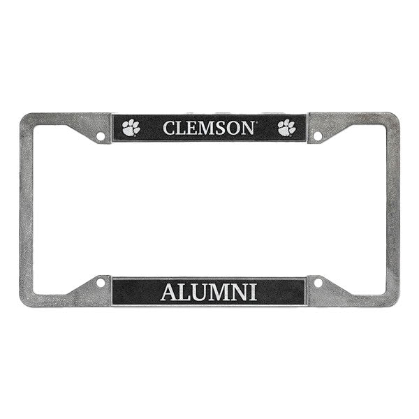 Clemson Alumni Pewter License Plate Frame