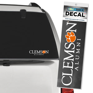 Clemson Alumni Wordmark Decal - WHITE