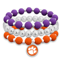 Clemson Amanda Silicone Bacelet Stack