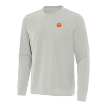 Clemson Antigua Echelon Crewneck - LT GREY