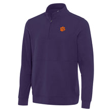 Clemson Antigua Echelon Quarter-Zip Pullover - PURPLE