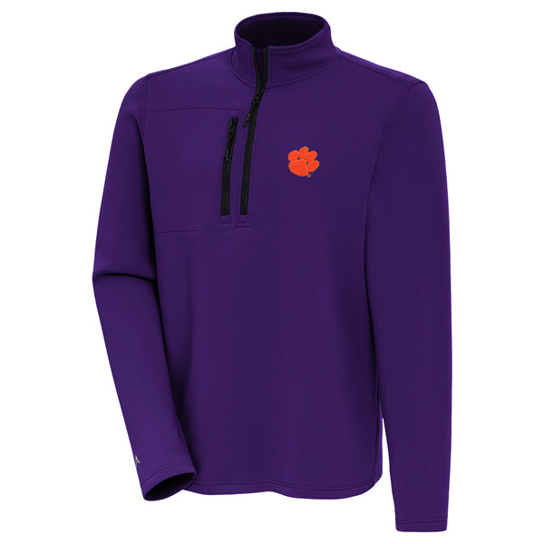 Clemson Antigua Insider Brushed Quarter Zip