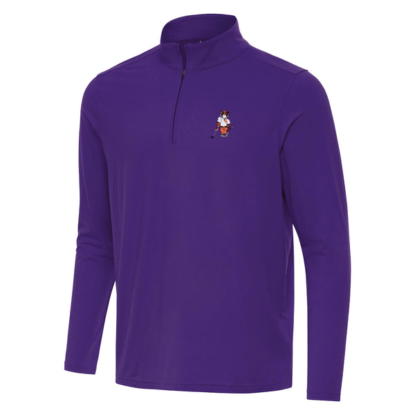Clemson Antigua Intent Swinging Tiger Quarter-Zip