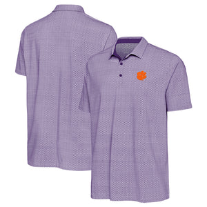 Clemson Antigua Intersect Blocked Polo - PURPLE