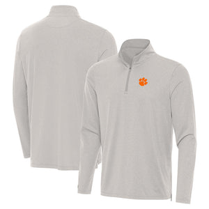 Clemson Antigua Kinetic Quarter-Zip Pullover - MD GREY