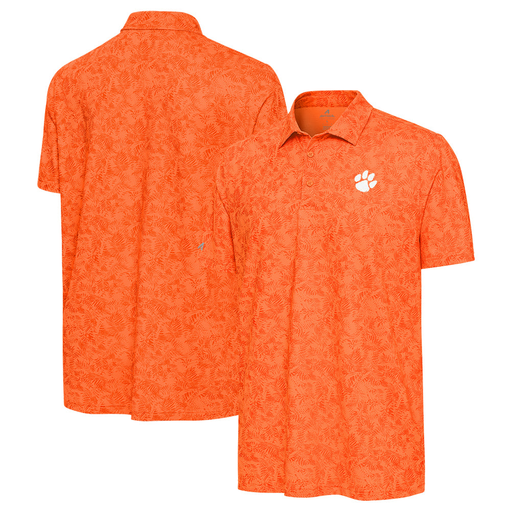 Clemson Antigua Lush Polo - ORANGE