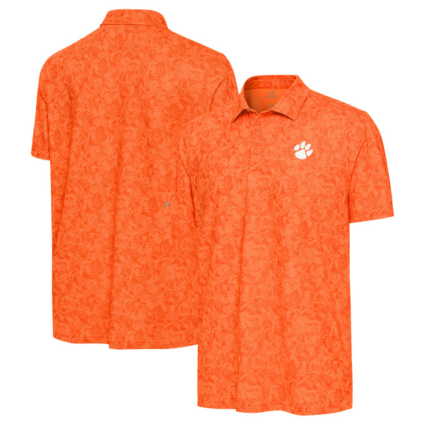 Clemson Antigua Lush Polo - ORANGE