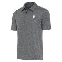 Clemson Antigua Par 3 Black Heathered Polo