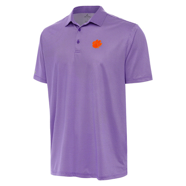 Clemson Antigua Rings Performance Polo - PURPLE