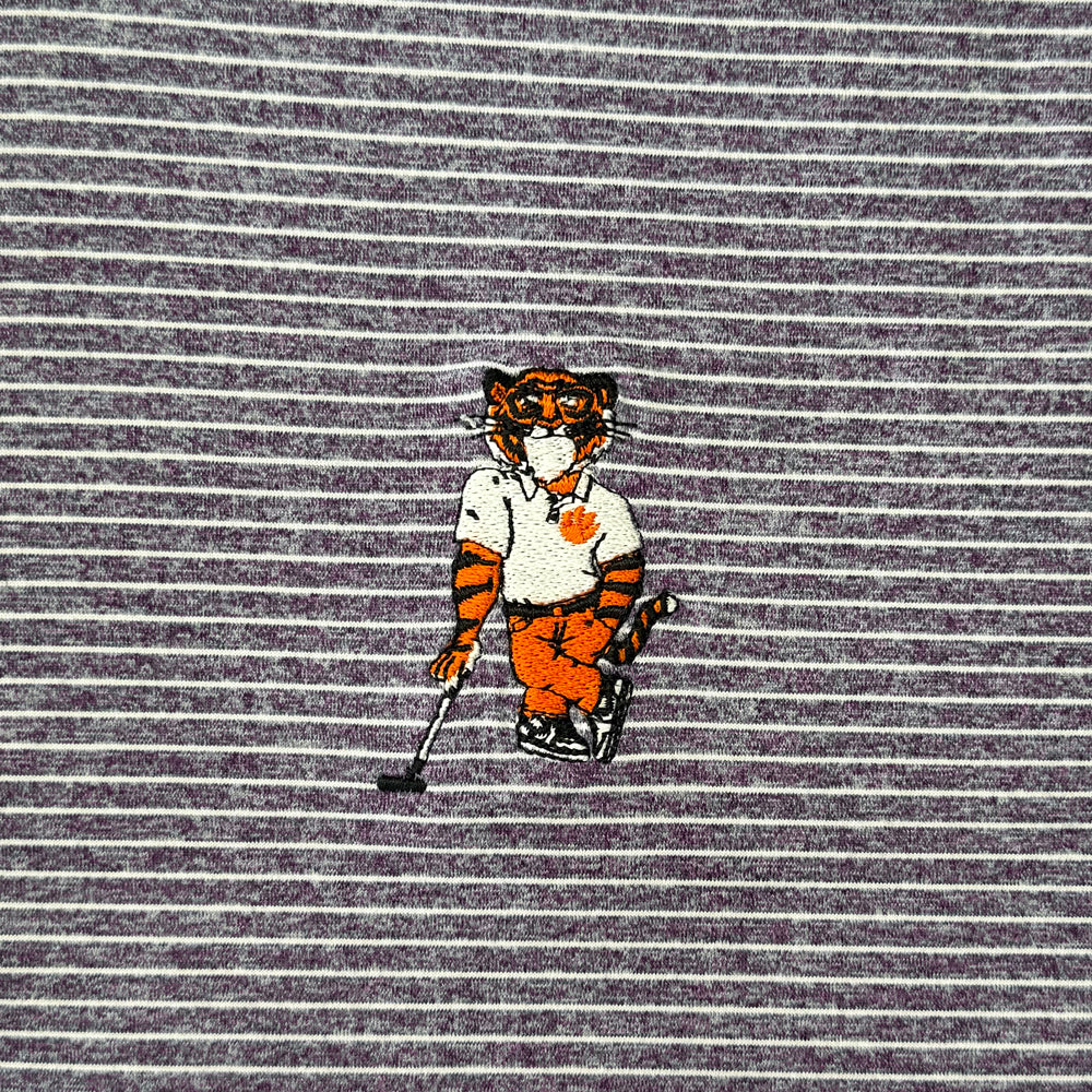 Clemson Antigua Scheme Golf Tiger Polo - PURPLE
