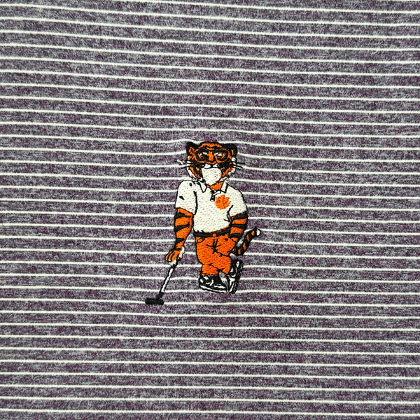 Clemson Antigua Scheme Golf Tiger Polo - PURPLE