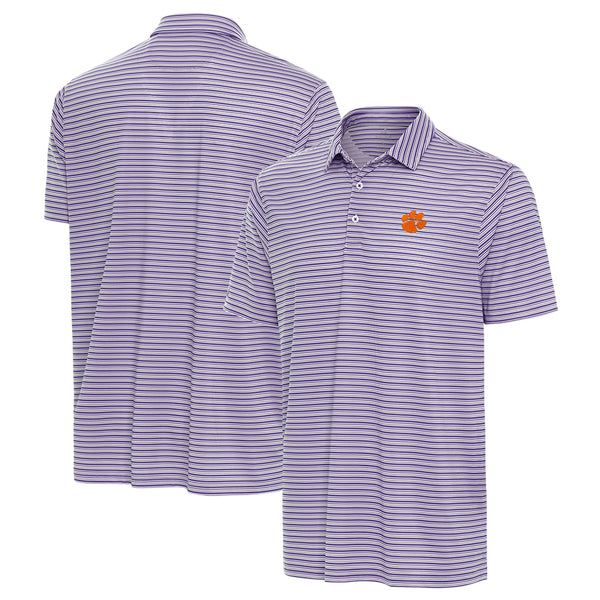 Clemson Antigua Streamline Polo - PURPLE