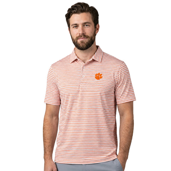 Clemson Antigua Streamline Polo - ORANGE