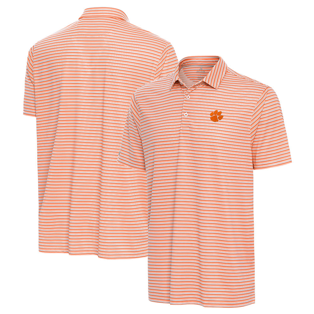 Clemson Antigua Streamline Polo - ORANGE