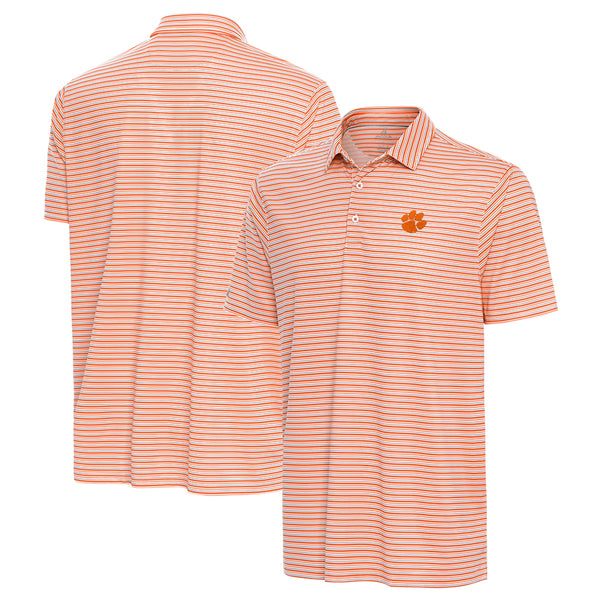 Clemson Antigua Streamline Polo - ORANGE