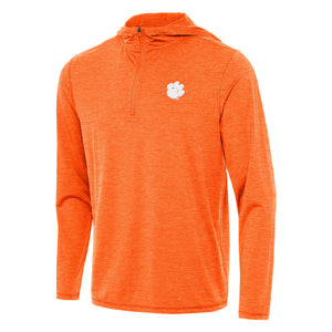 Clemson Antigua Tidy Quarter-Zip Hoodie - ORANGE