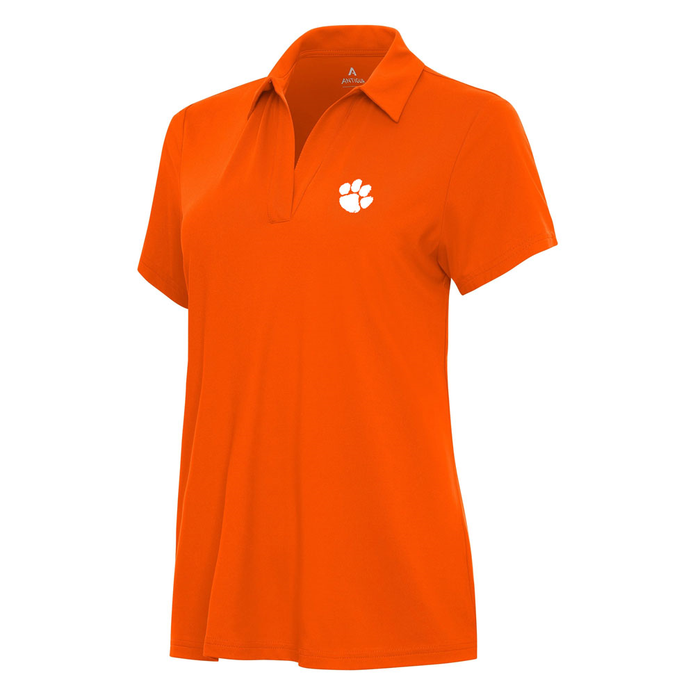 Clemson Antigua Women's Era Polo - ORANGE