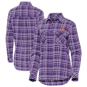 Clemson Antigua Women’s Perfect Flannel - PURPLE