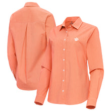 Clemson Antigua Women’s Porter Woven Long Sleeve Shirt