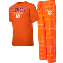 Clemson Arctic Flannel Pant & Tee Set - ORANGE