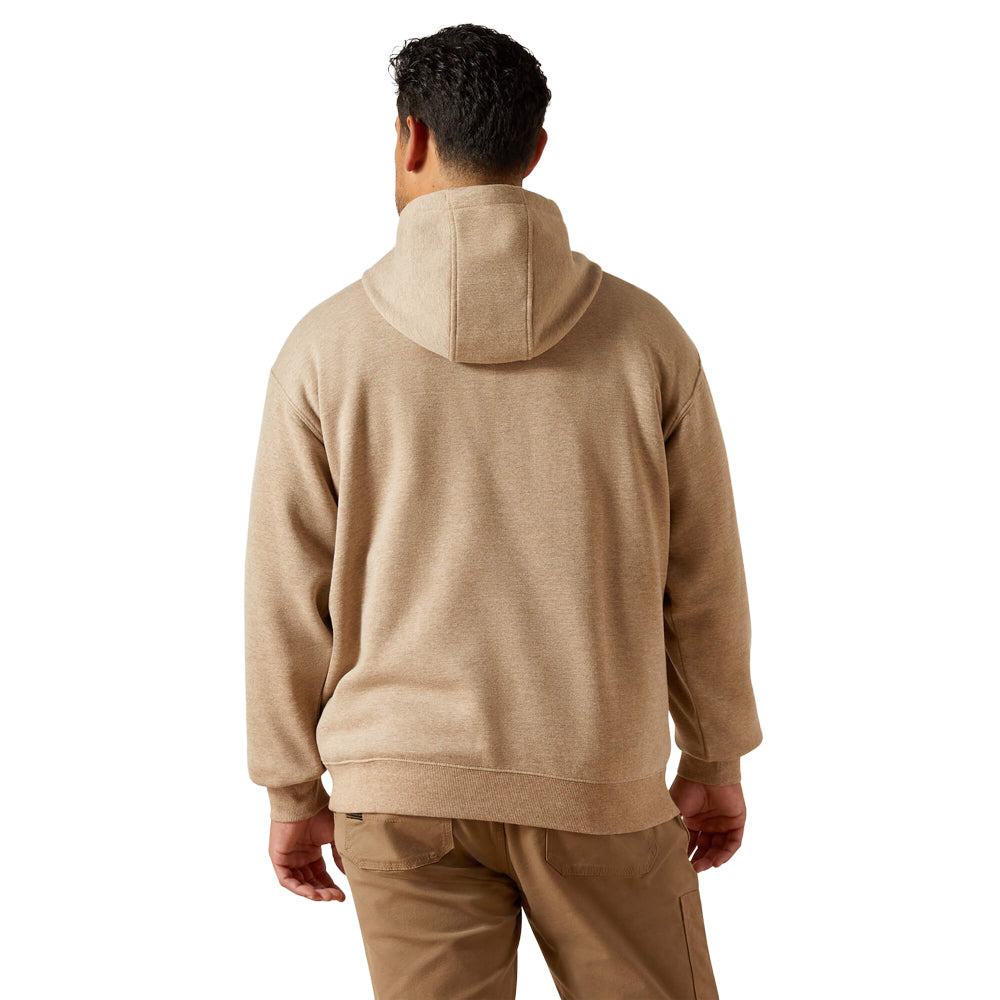 Clemson Ariat Rebar Logo Hoodie - OATMEAL