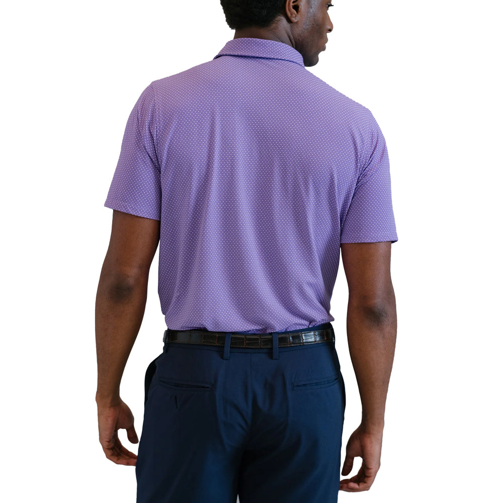 Clemson B Draddy Purple Captain Cool Polo - PURPLE