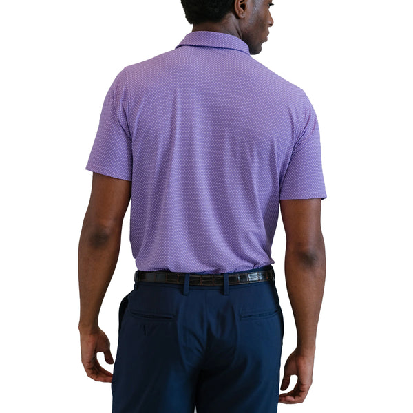 Clemson B Draddy Purple Captain Cool Polo - PURPLE