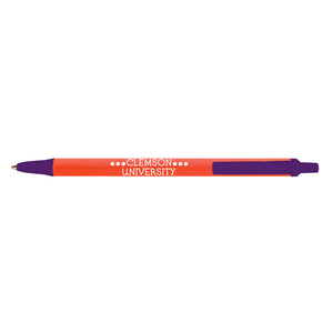 Clemson BIC Clic Stic Pen - ORANGE