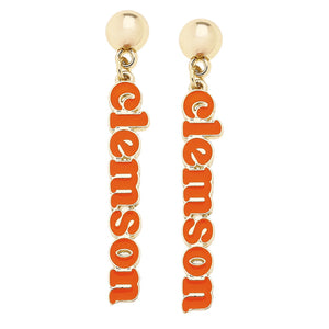Clemson Ball Earrings