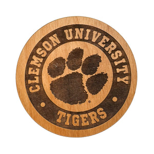 Clemson Barrel Coaster Set