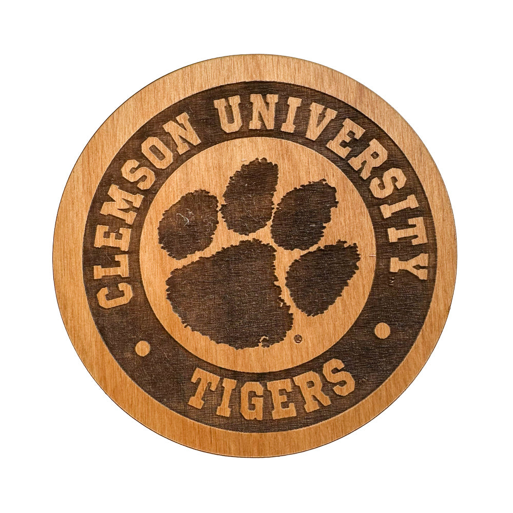 Clemson Barrel Coaster Set
