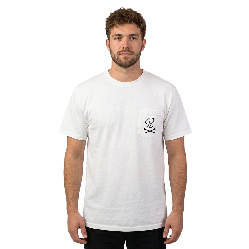 Clemson Barstool Comfort Colors Tiger Swing Pocket Tee - WHITE
