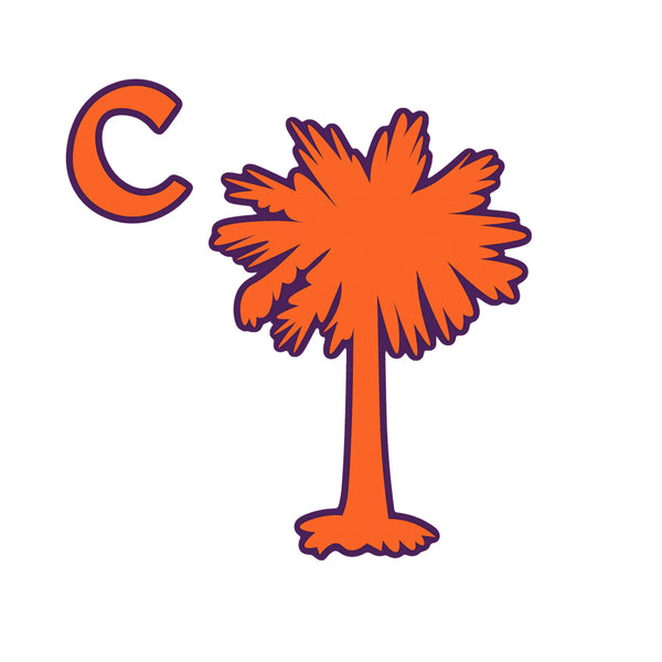 Clemson Baseball Palmetto Decal