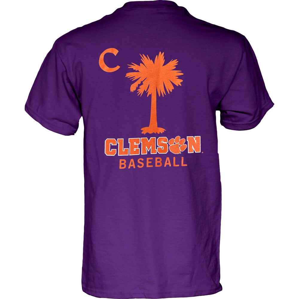 Clemson Baseball Palmetto Tee - PURPLE