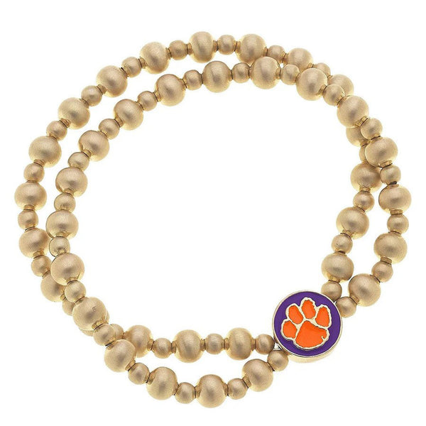 Clemson Bead Stretch Bracelet