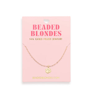 Clemson Beaded Blondes Gold Charm Necklace