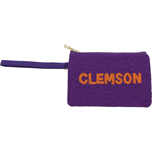 Clemson Beaded Purse