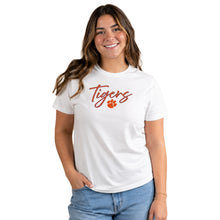 Clemson Big Cotton Women’s Ayla Crew Tee - WHITE