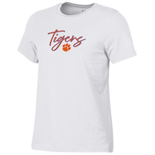 Clemson Big Cotton Women’s Ayla Crew Tee - WHITE
