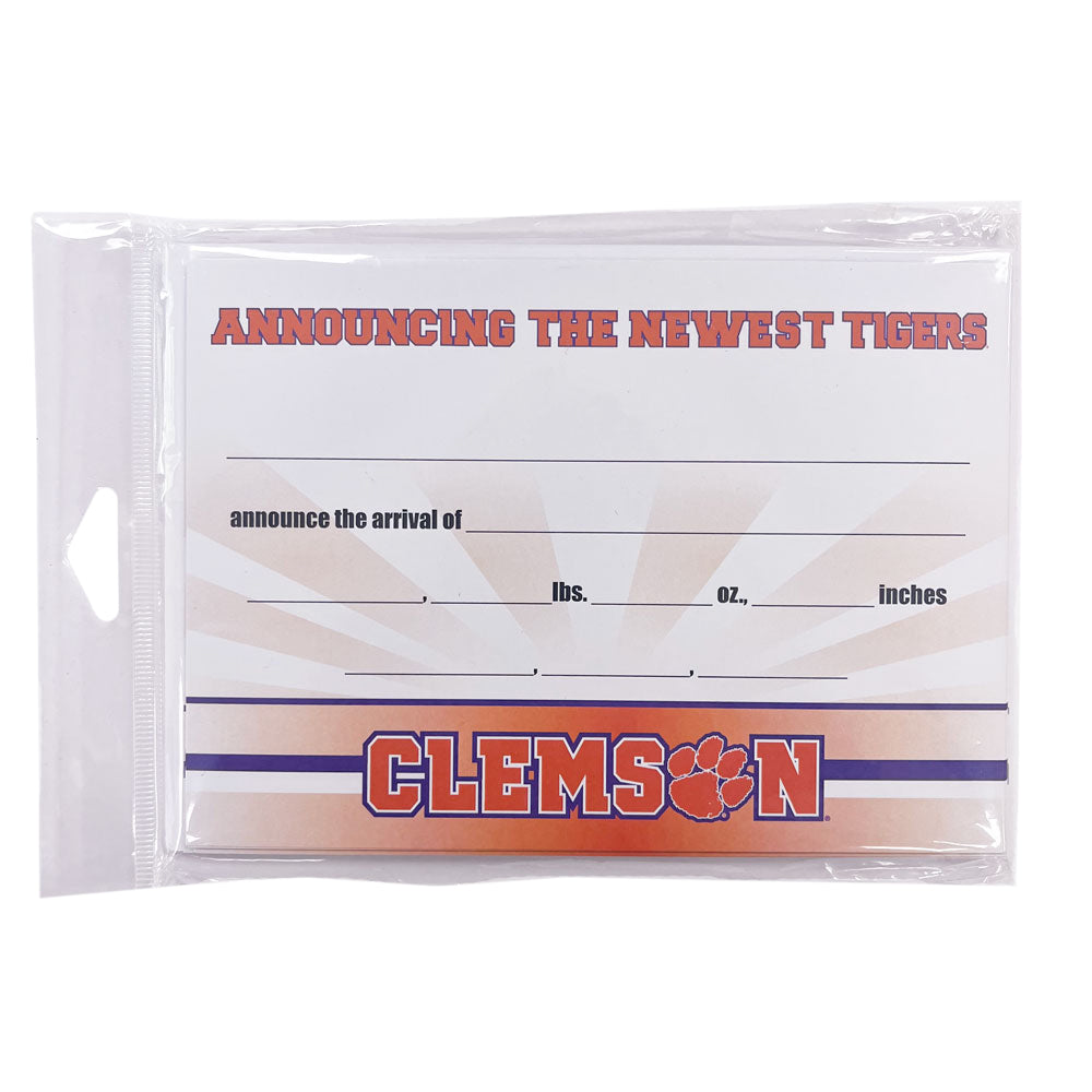 Clemson Birth Announcement Card Pack
