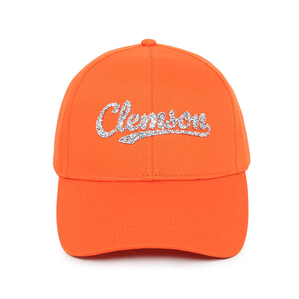 Clemson Bling Ponytail Cap - ORANGE
