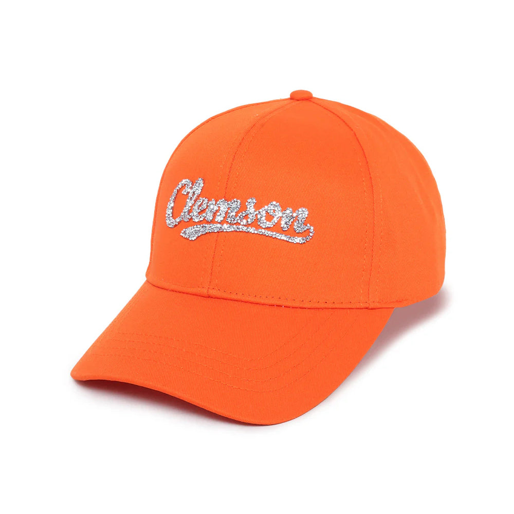Clemson Bling Ponytail Cap - ORANGE