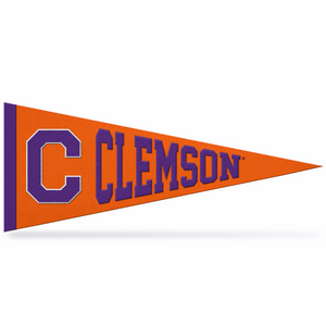 Clemson Block C Embroidered Pennant - ORANGE
