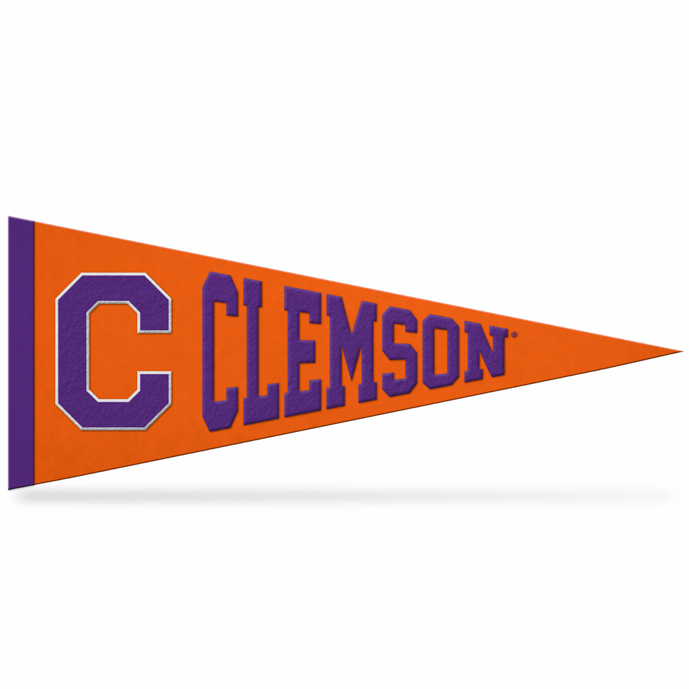 Clemson Block C Embroidered Pennant - ORANGE